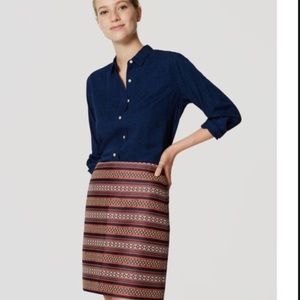 Loft Ann Taylor Boheme Shift Skirt Size 8